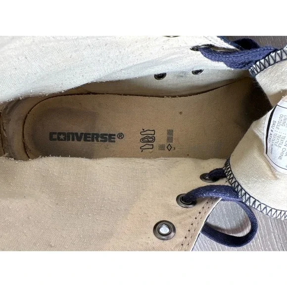 Converse Chuck Taylor All Star High Top Navy Blue Pinstripe Mens Size 13 Sneaker - Picture 9 of 10